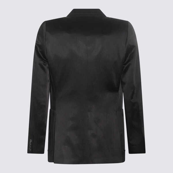 Sacouri Dries Van Noten Dries Van Noten Black Cotton Blend Blazer Black Barbati (BM 12277893) 2