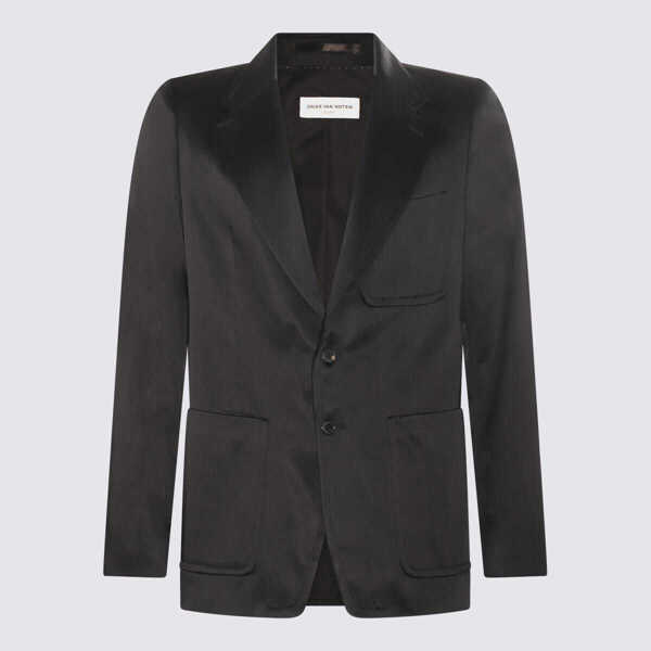 Sacouri Dries Van Noten Dries Van Noten Black Cotton Blend Blazer Black Barbati (BM 12277893) 1