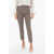 AVENUE MONTAIGNE Cuffed Tartan Pants Beige