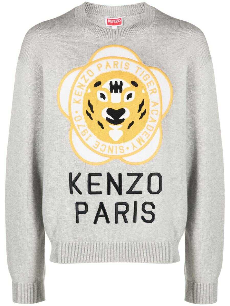 Kenzo KENZO Tiger Academy wool blend jumper GREY