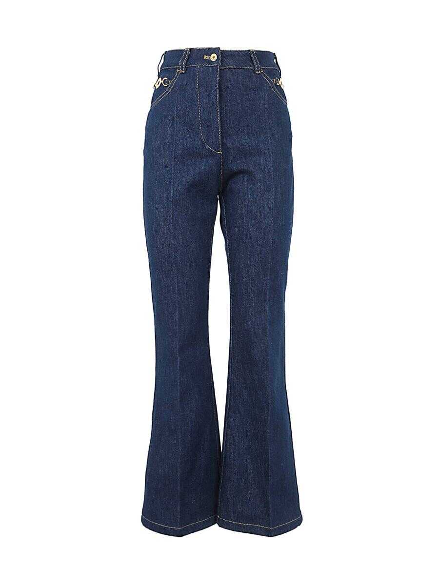 Patou PATOU FLARE DENIM TROUSERS CLOTHING BLUE