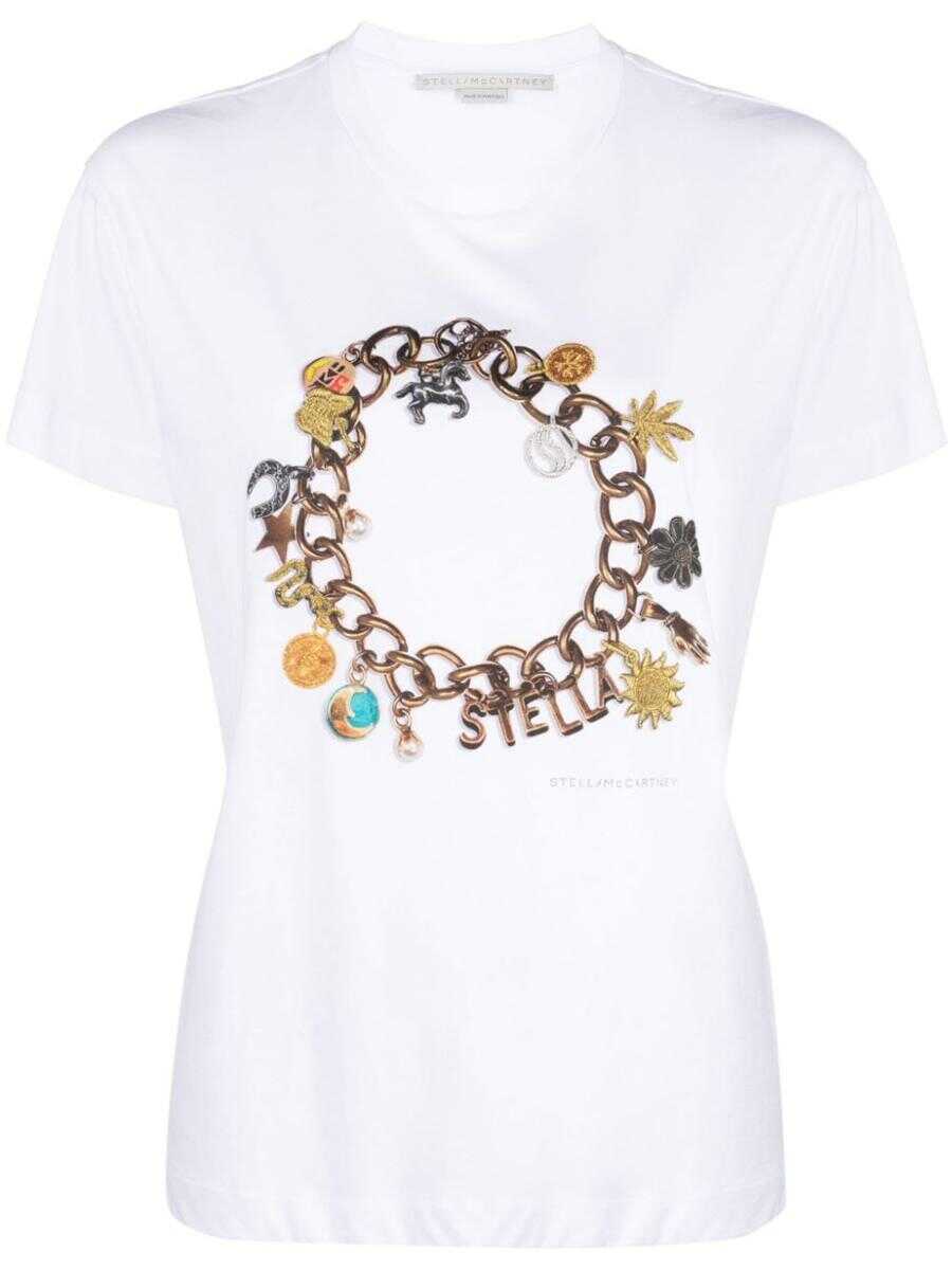 Stella McCartney STELLA MCCARTNEY Stella\'s Charm jersey t-shirt WHITE