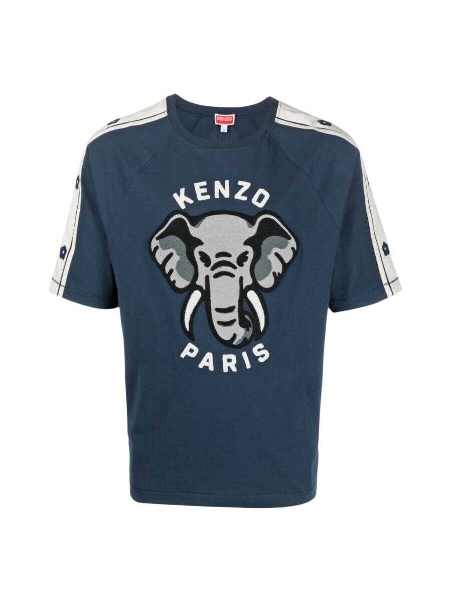 Kenzo KENZO Elephant Logo T-Shirt BLUE