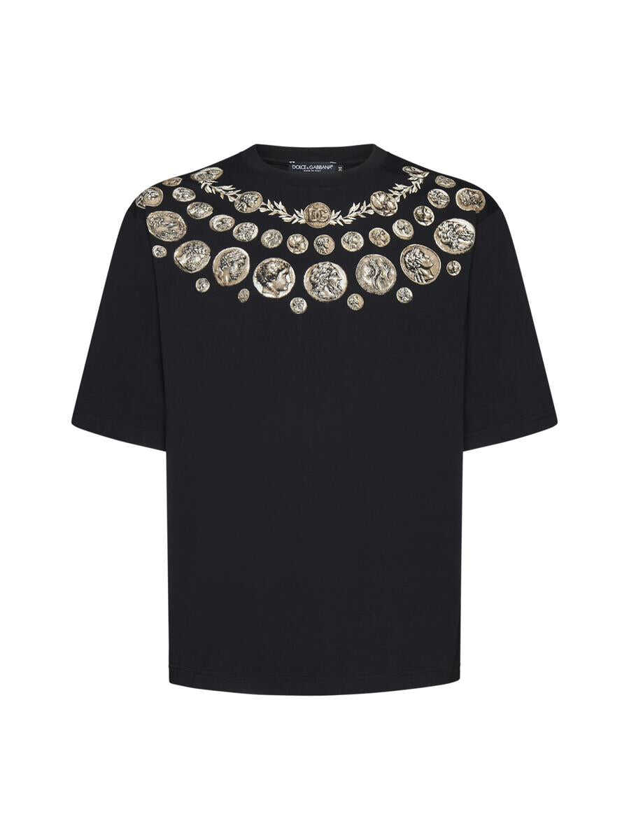 Dolce & Gabbana Dolce & Gabbana T-shirts and Polos MONETE FDO NERO