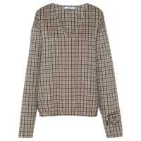 Pulovere Prada Checked Cashgora Sweater Femei
