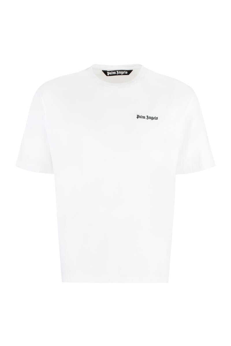 Palm Angels PALM ANGELS COTTON CREW-NECK T-SHIRT White