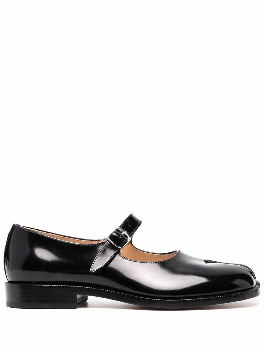 Maison Margiela MAISON MARGIELA Mary-Jane Tabi leather ballet flats BLACK