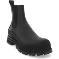 Ghete Alexander McQueen pentru Barbati - Ghete Alexander McQueen Leather Chelsea Ankle Boots BLACK Barbati (BM 12307299) - B-mall.ro