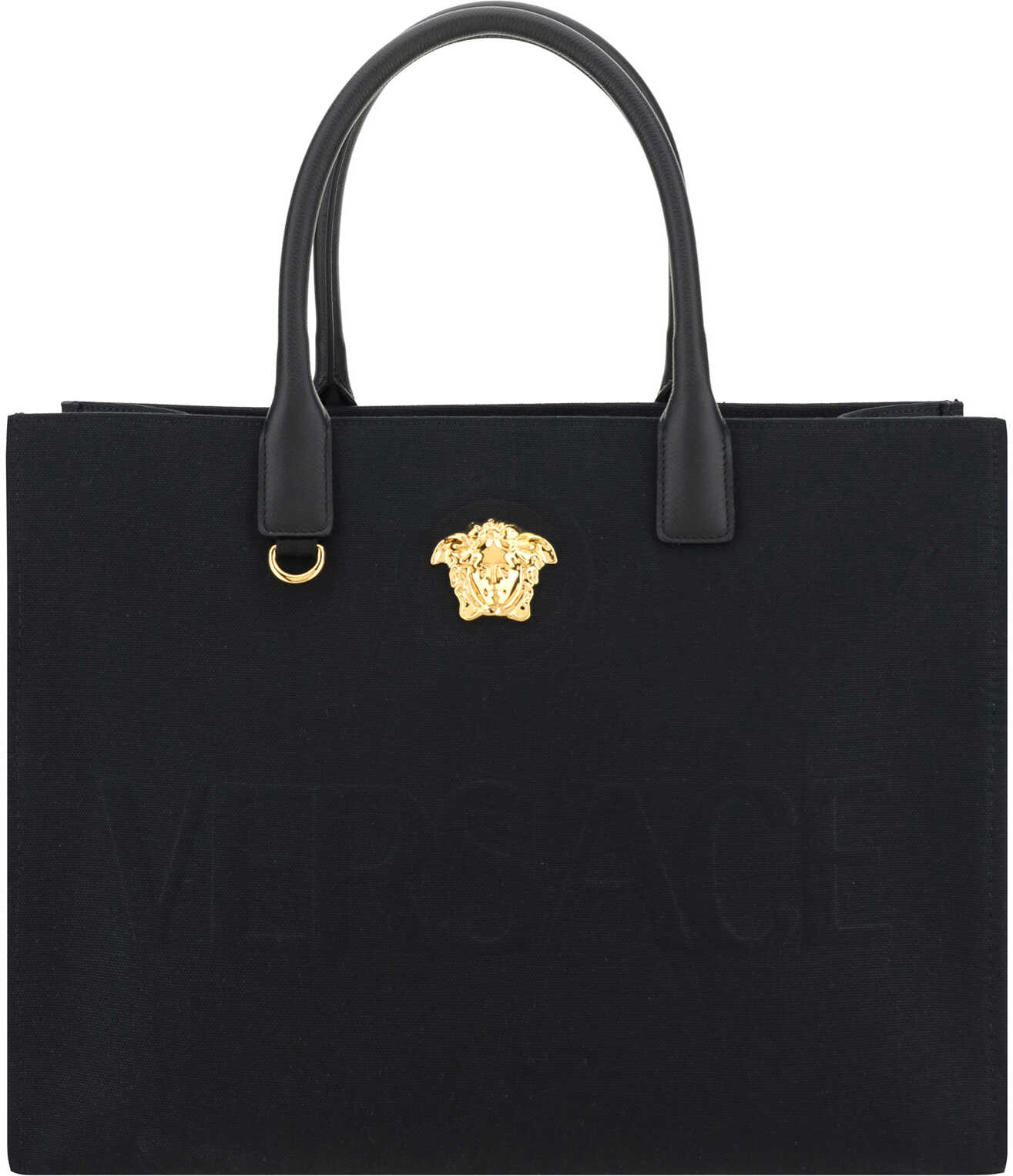 Versace La Medusa Handbag BLACK-VERSACE GOLD