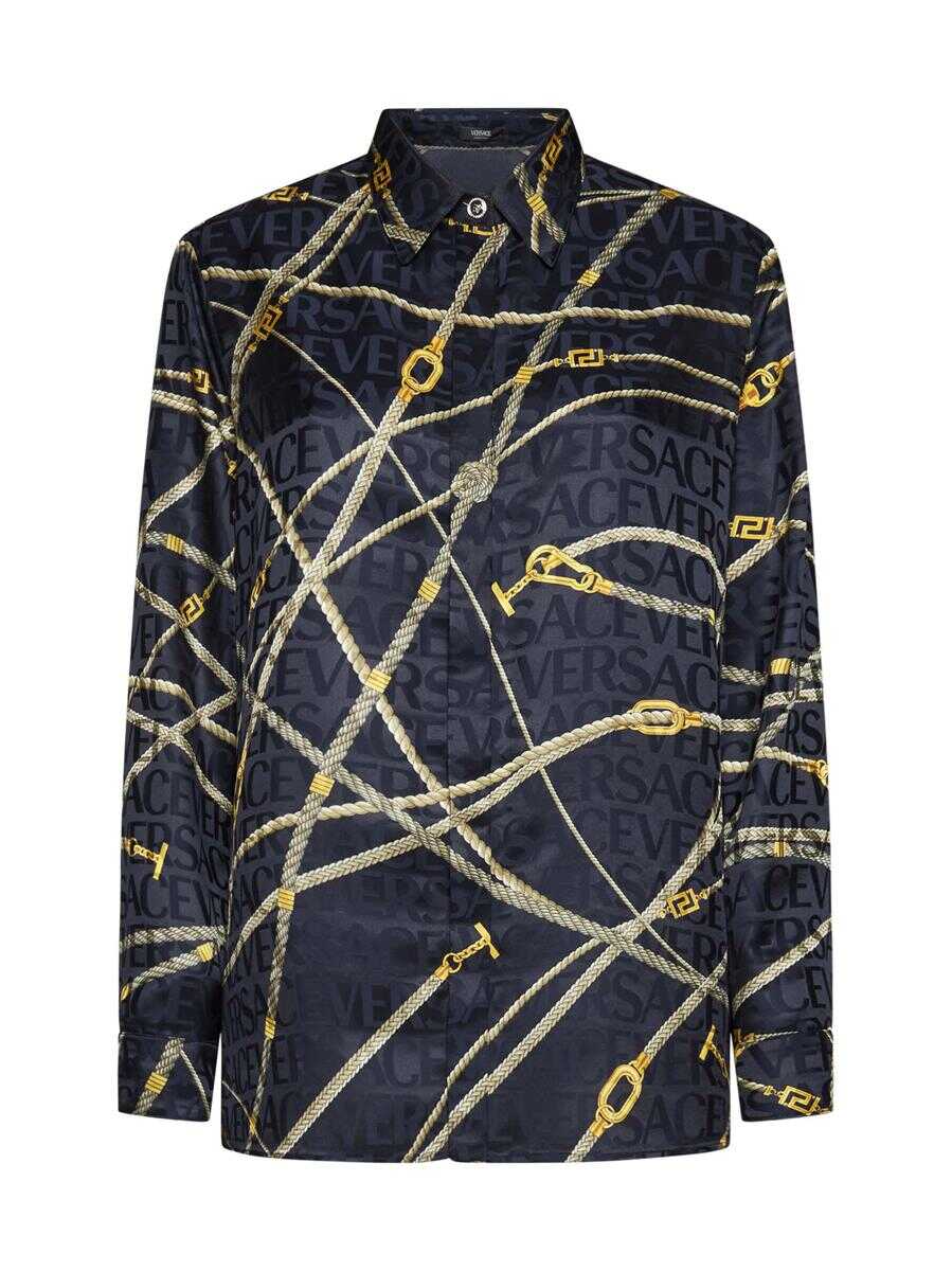 Versace Versace Shirts BLUE GOLD