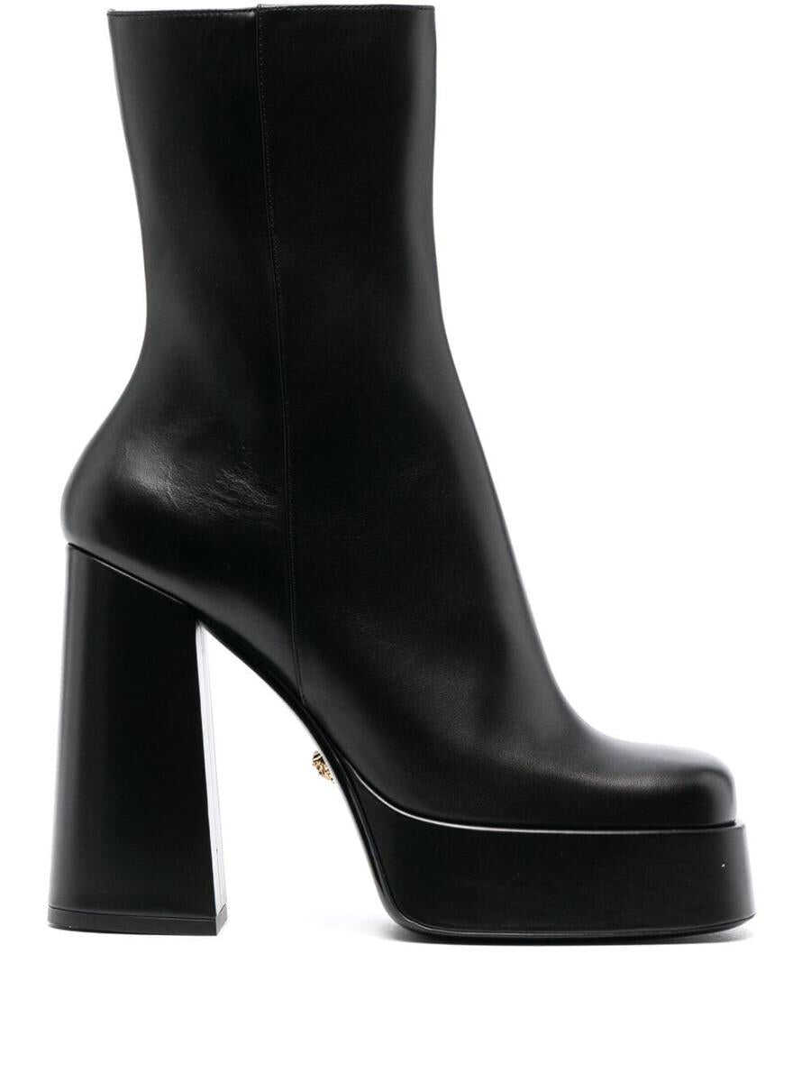 Versace VERSACE Medusa Aevitas leather platform boots BLACK