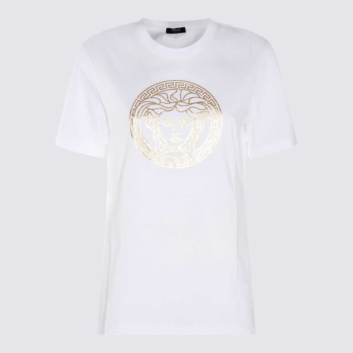 Versace Versace T-shirts and Polos WHITE+GOLD