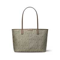 Genti de mana 'Ever Ready' Grey Tote Bag With Logo Patch On The Front And All-Over Double T Motif In Cotton Woman Femei