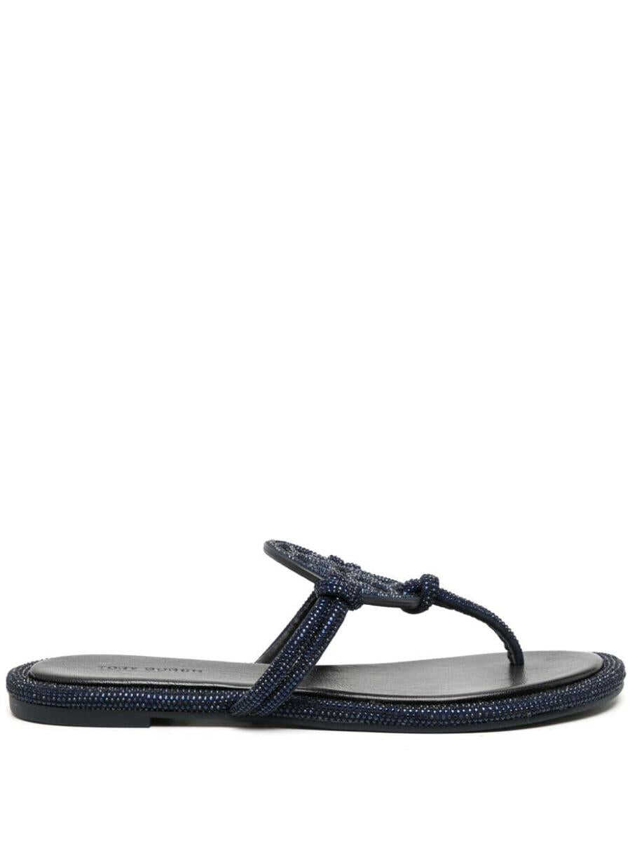 Tory Burch TORY BURCH Miller leather thong sandals BLUE