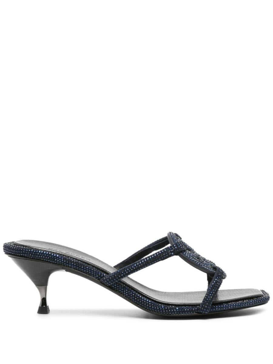 Tory Burch TORY BURCH Miller leather heel sandals BLUE