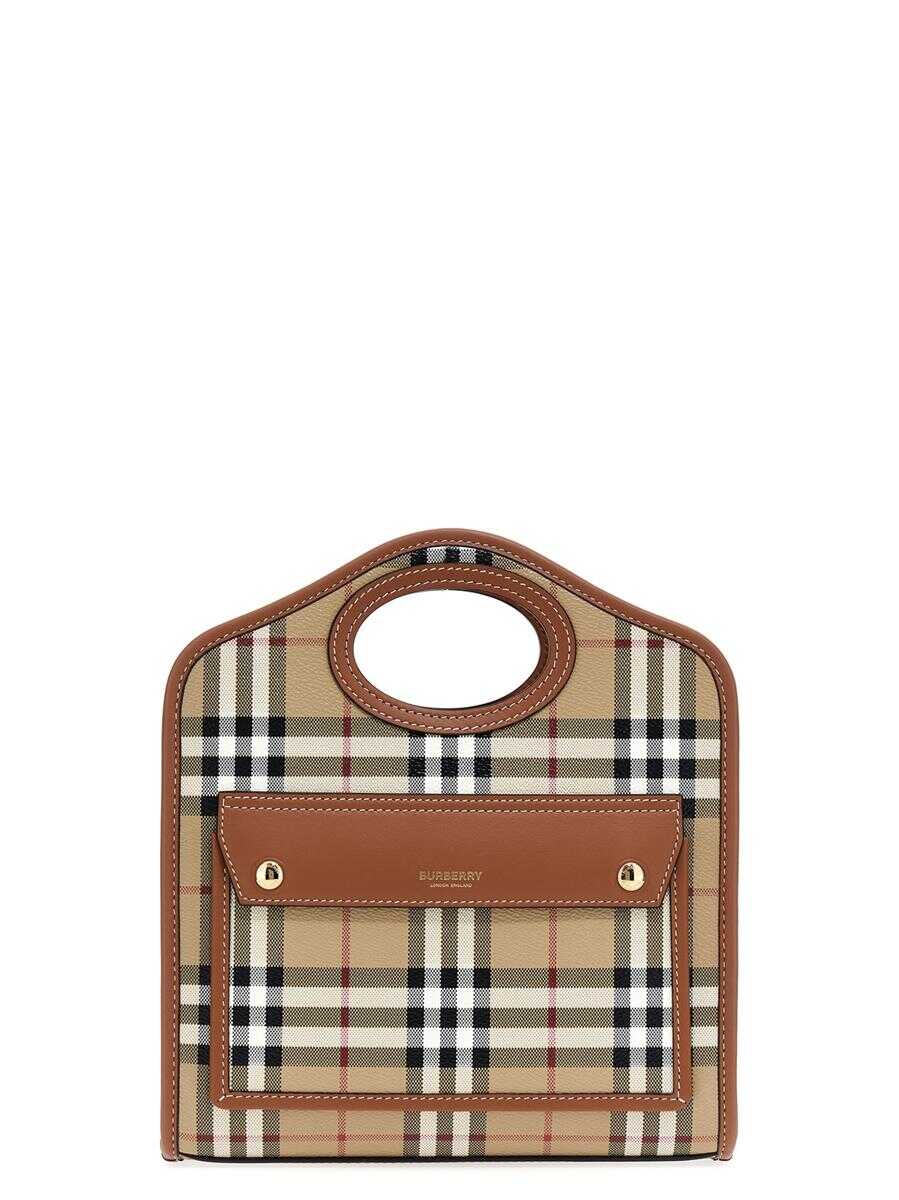 Burberry BURBERRY \'Pocket\' mini handbag BROWN