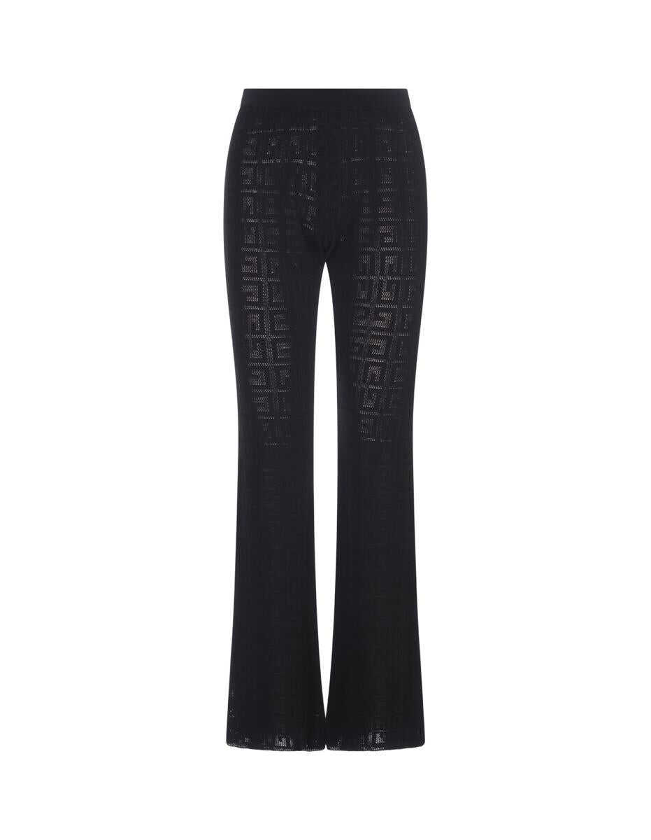 Givenchy GIVENCHY 4G Jacquard Flared Trousers In BLACK