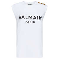 Topuri Balmain Logo Orgnanic Cotton Top Femei