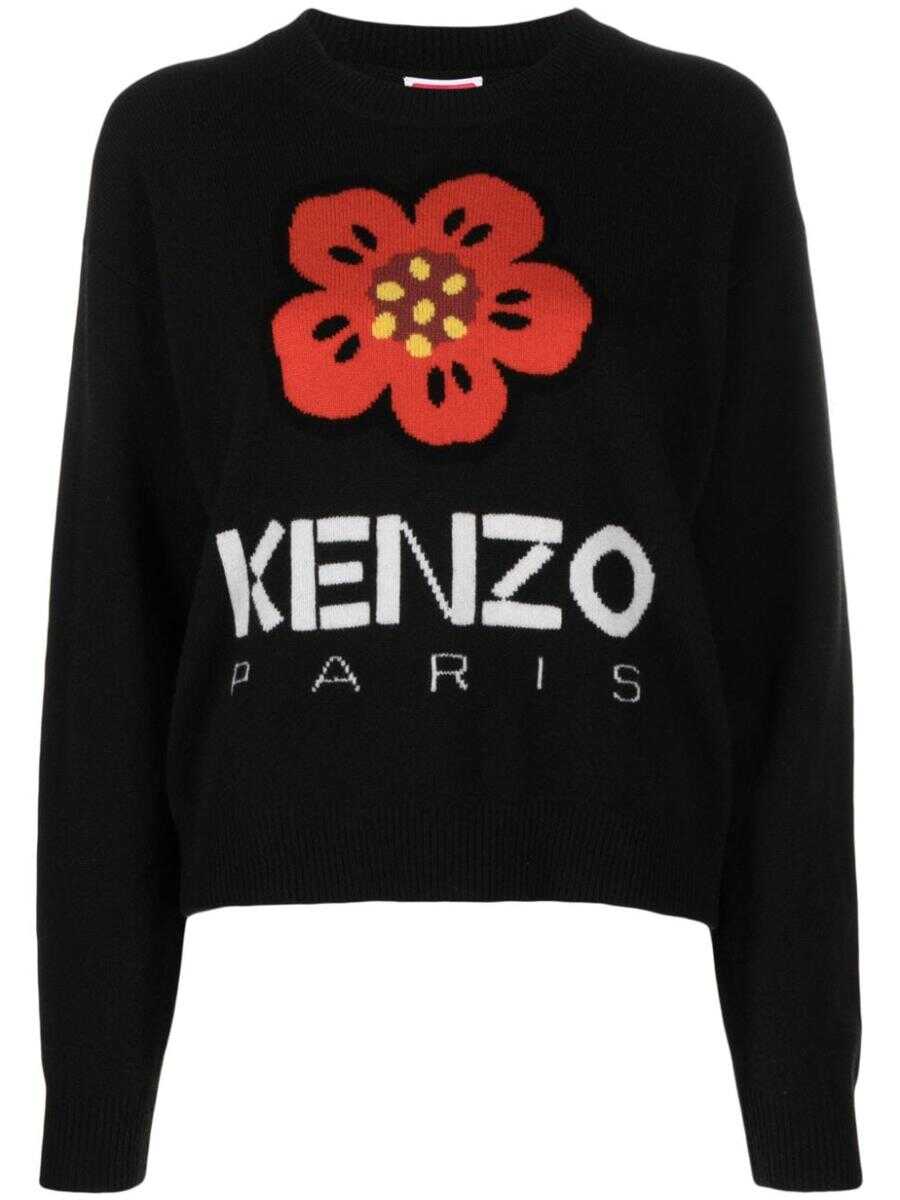 Kenzo KENZO Boke Flower wool jumper BLACK
