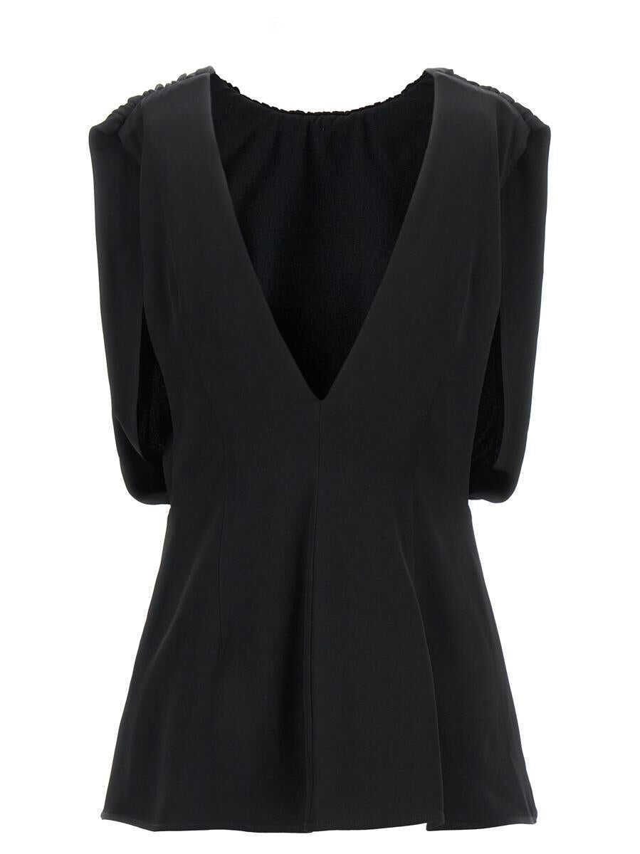 Topuri Jil Sander Jil Sander 69 Top Black Femei (BM 12319245) 2