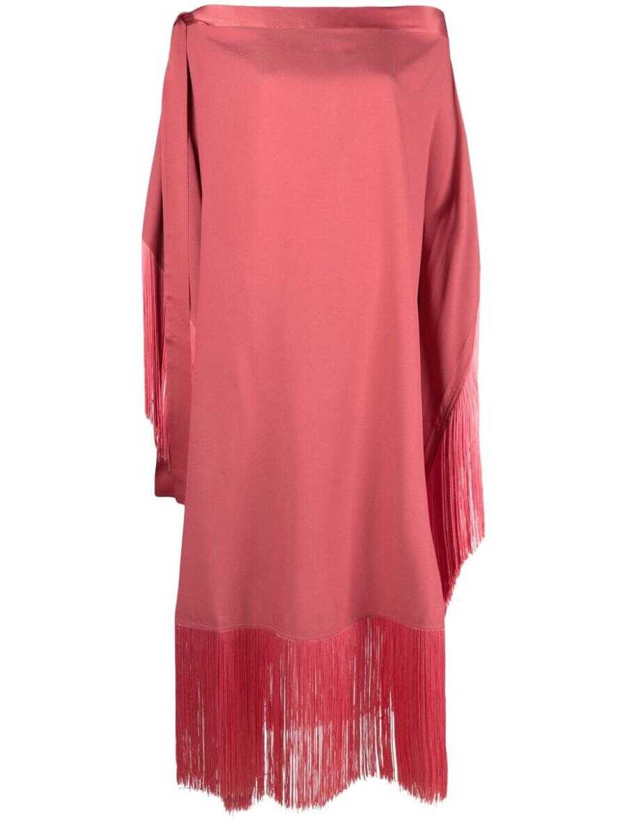 TALLER MARMO TALLER MARMO Aarons fringed crêpe caftan PINK