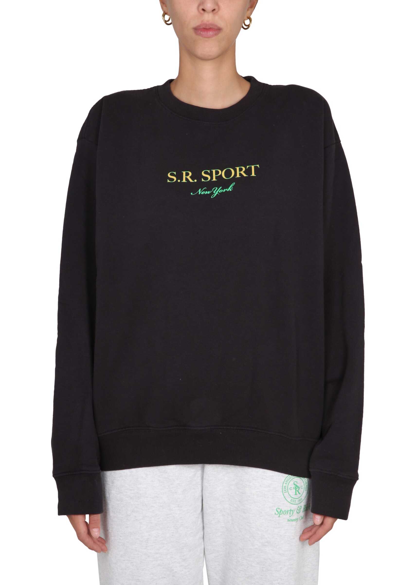 SPORTY&RICH Sweatshirt "Wimbledon" BLACK