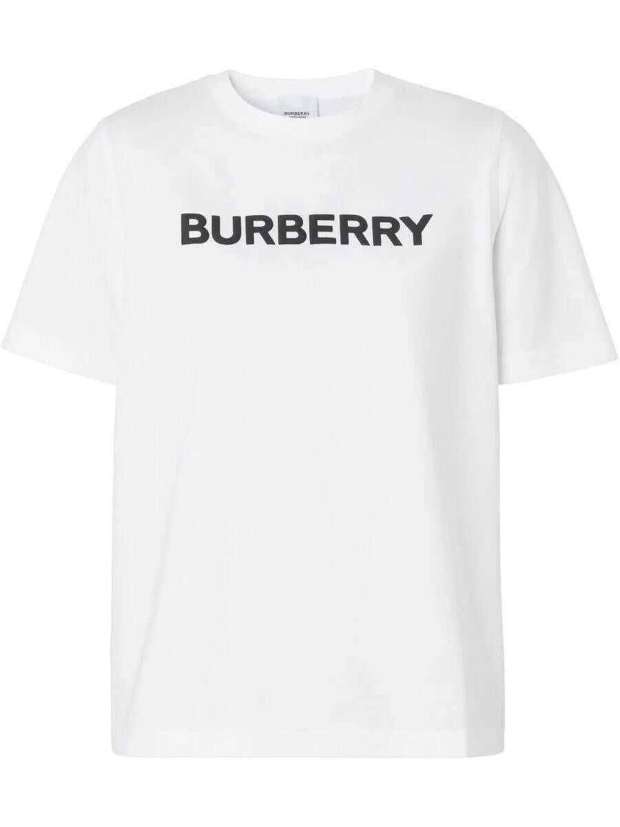 Burberry BURBERRY logo-print organic cotton T-shirt WHITE/BLACK