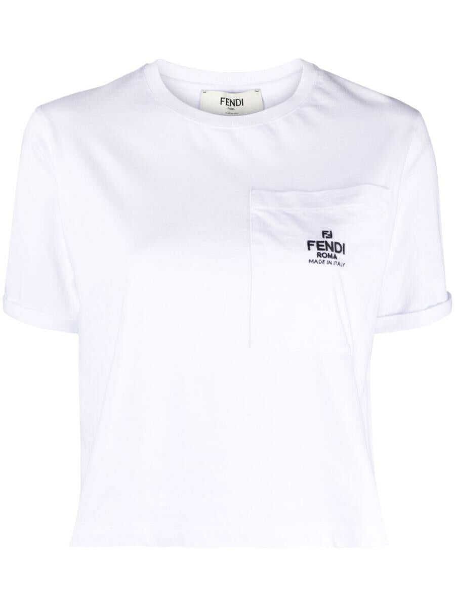 Fendi FENDI Fendi Roma cotton t-shirt WHITE