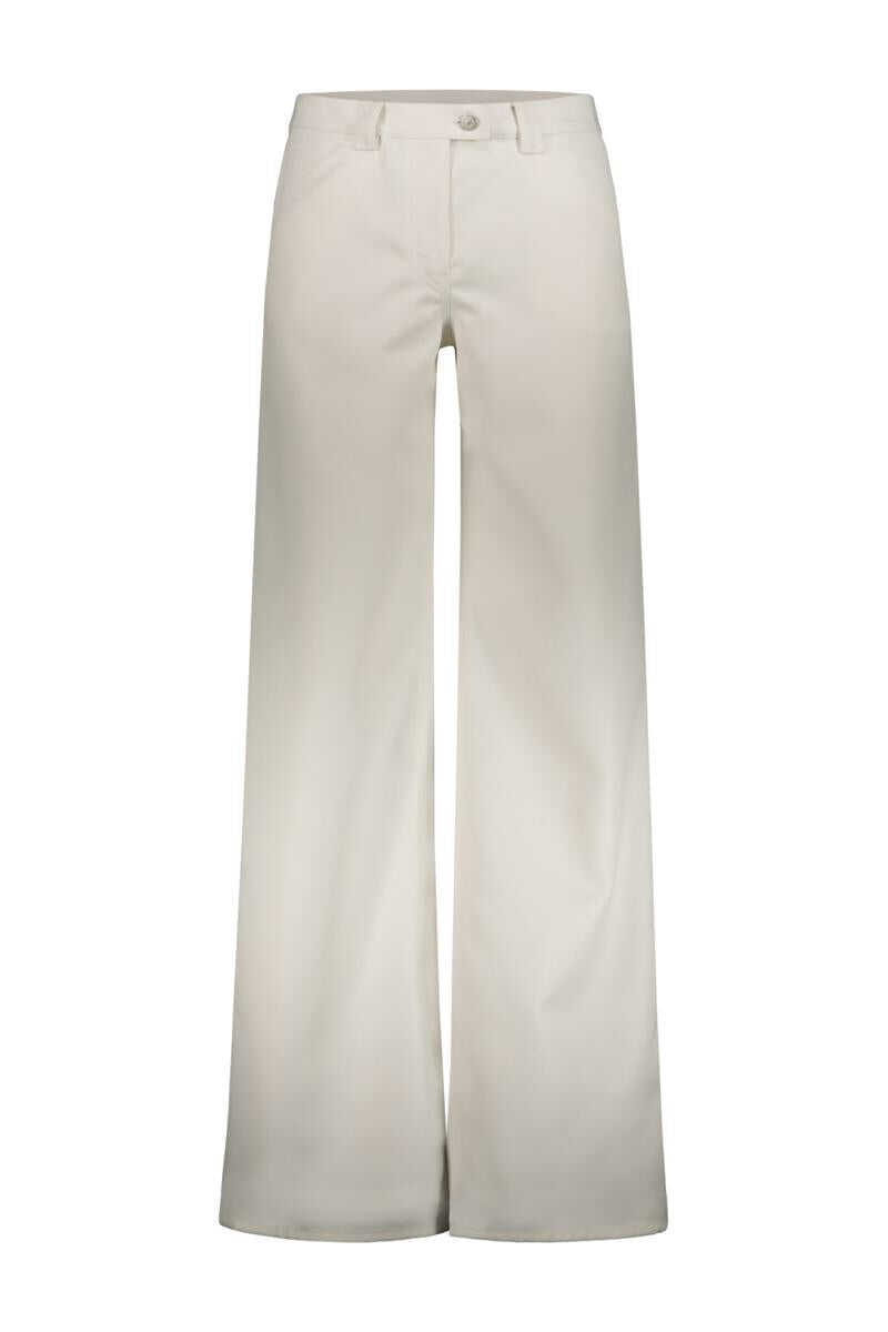 COURRÈGES COURRÈGES GY LOW WAIST PANT IN TWILL CLOTHING WHITE