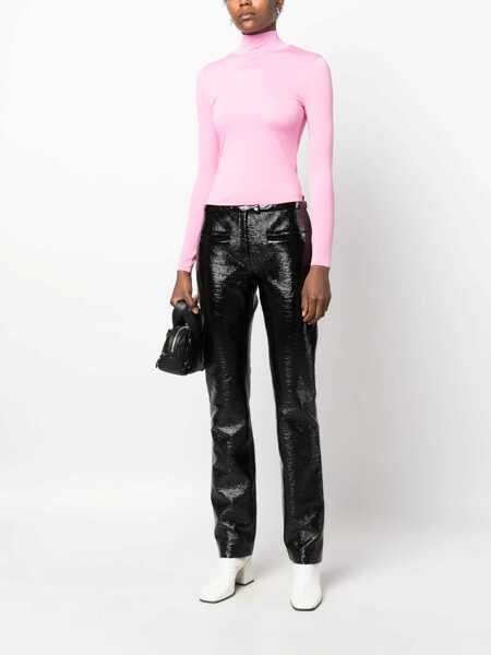 Pantaloni casual COURRGES Courrges Tube Vinyl Tailored Pant Clothing Black Femei (BM 12337062) 2