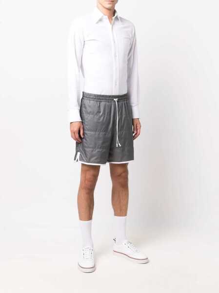 Pantaloni scurti Thom Browne Sporty Ripstop Bermuda SILVER Barbati (BM 12342882) 3