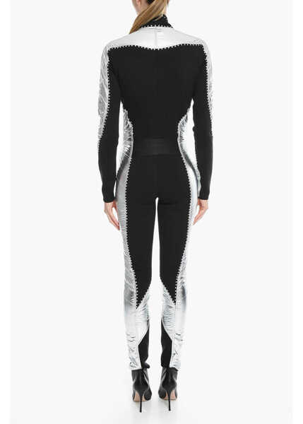 Pantaloni casual Philipp Plein Gothic Skii Jumpsuit With Crystal Application Silver Femei (BM 12343053) 2