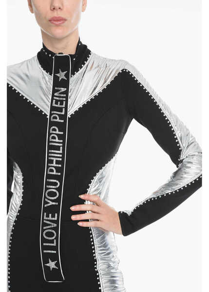 Pantaloni casual Philipp Plein Gothic Skii Jumpsuit With Crystal Application Silver Femei (BM 12343053) 3