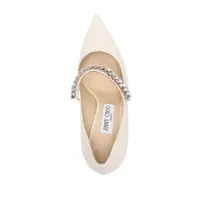 Incaltaminte Jimmy Choo Dama - Pantofi cu toc Jimmy Choo Bing White Pumps With Crystal Embellishments And High Cone Heel In Patent Leather Blend Woman WHITE Femei (BM 12346260) - B-mall.ro