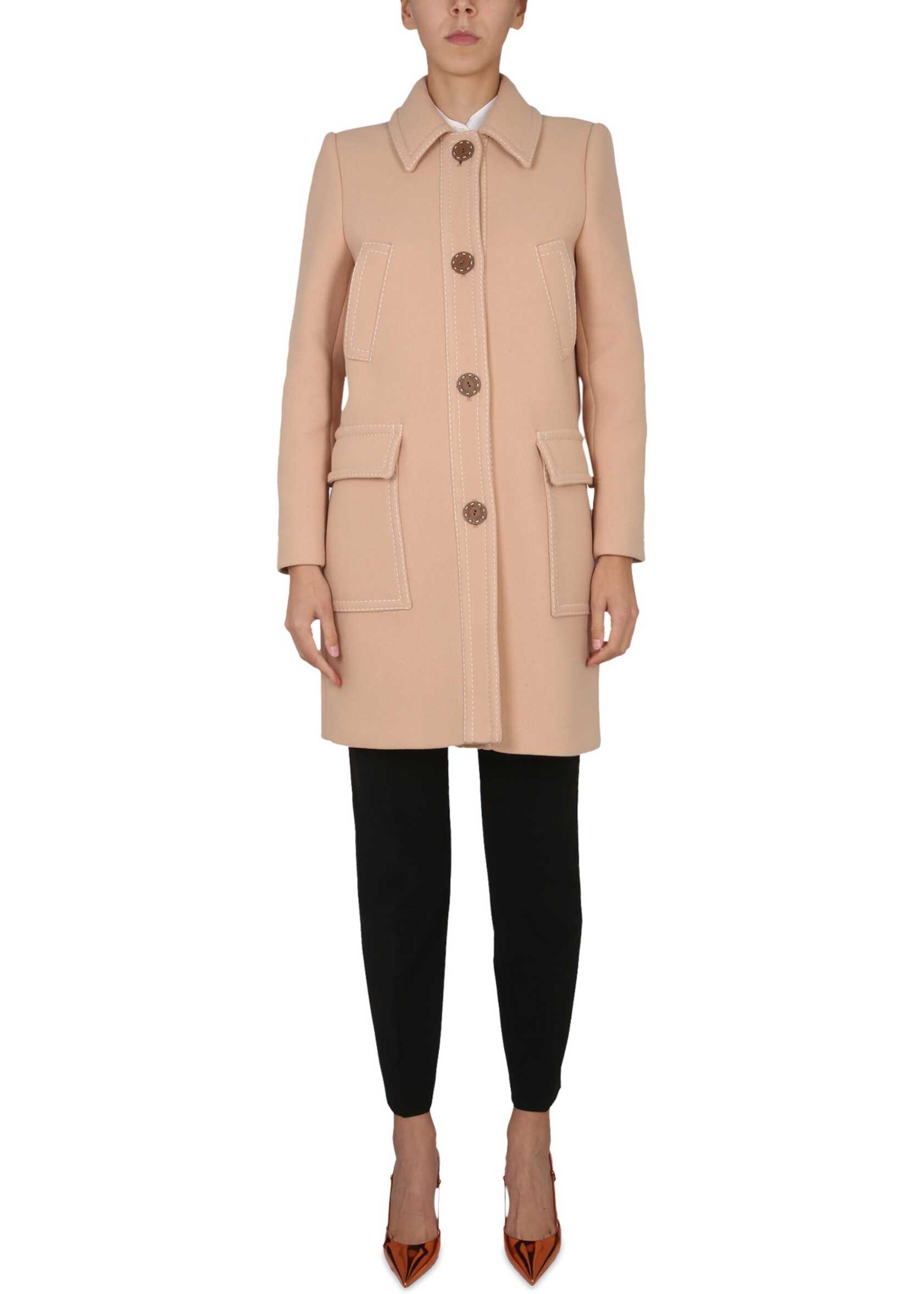 LOVE Moschino Virgin Wool Coat BEIGE