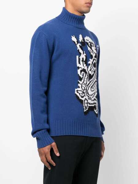 Pulovere ETRO Inlaid Jacquard Turtleneck Sweater BLUE Barbati (BM 12348390) 3