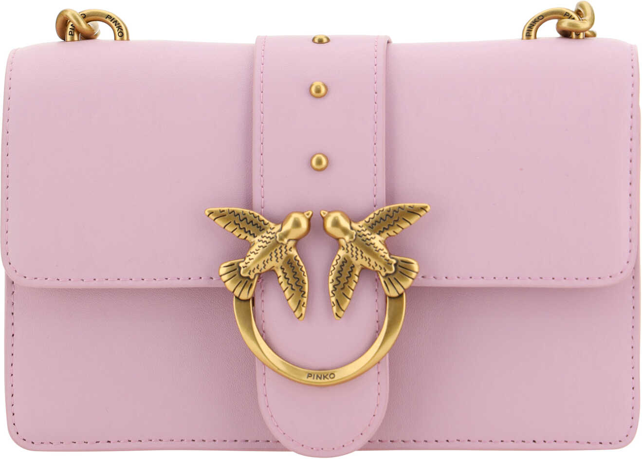 Pinko Love One Mini Shoulder Bag LILLA-ANTIQUE GOLD
