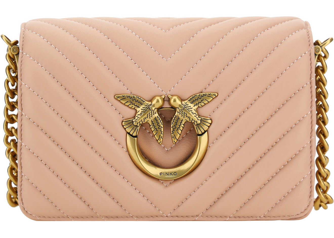 Pinko Love Click Mini Shoulder Bag CIPRIA-ANTIQUE GOLD