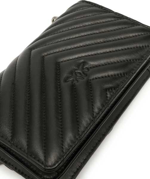 Genti de umar Pinko Mini Love Shoulder Bag NERO-OLD SILVER Femei (BM 12349548) 4