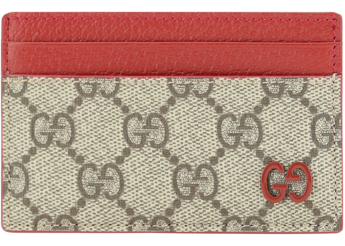 Gucci Card Holder EBONY/RED