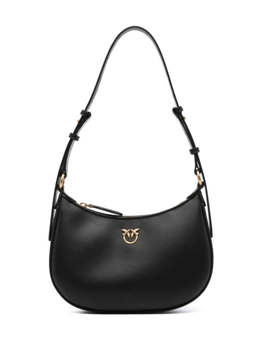 Pinko HALF MOON MINI FL VITELLO SETA BLACK