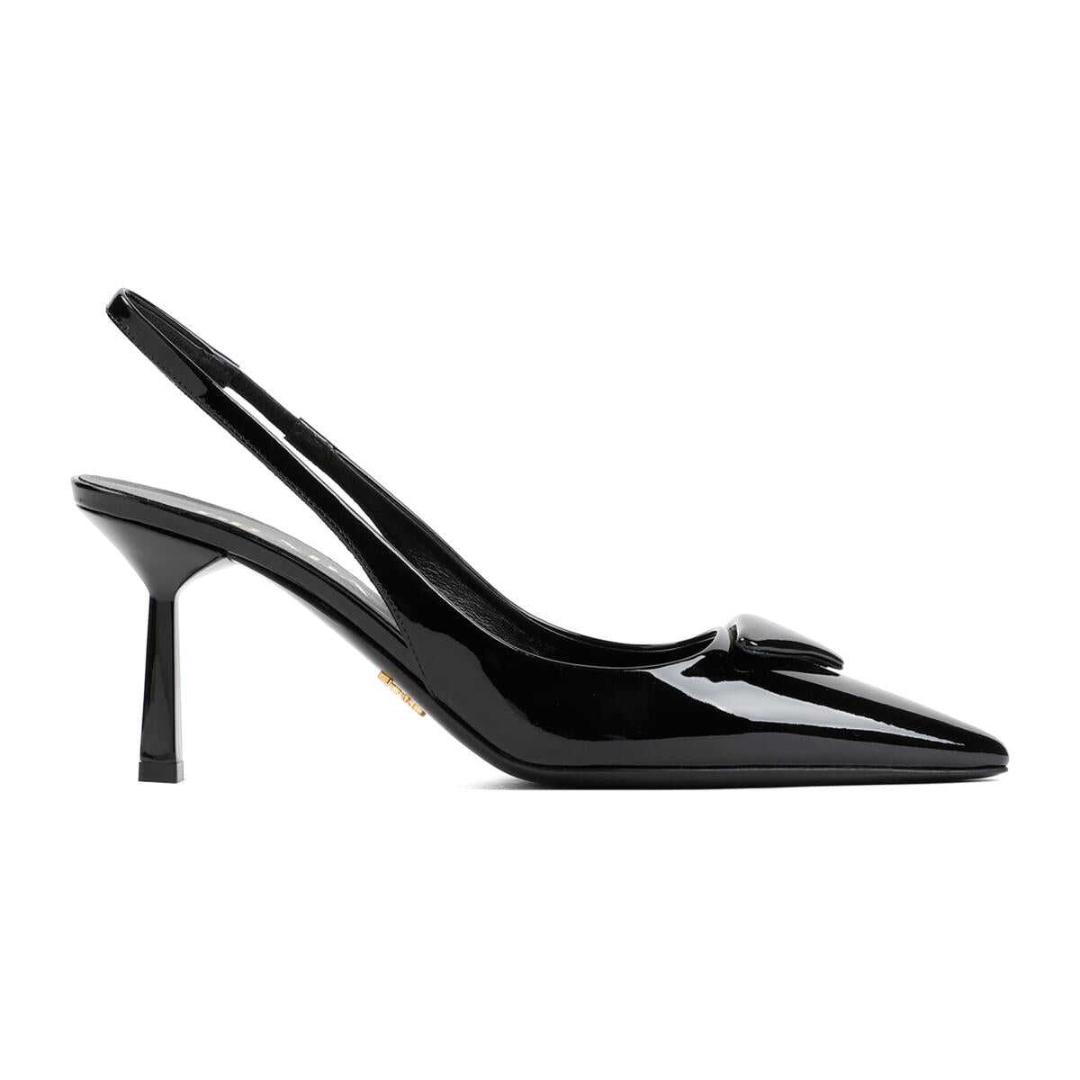 Prada PRADA PATENT CALF LEATHER PUMPS SHOES BLACK