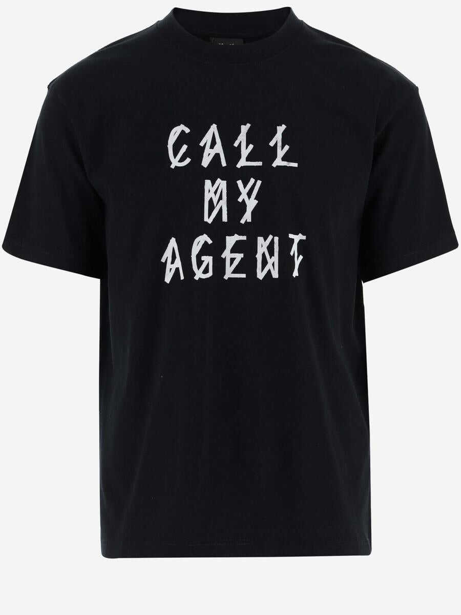 M44 LABEL GROUP 44 LABEL GROUP T-shirts and Polos BLACK + CALL MY AGENT