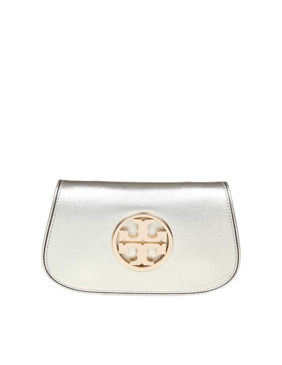 Tory Burch TORY BURCH SHOULDER BAG IN LAMINATED LEATHER GOLD