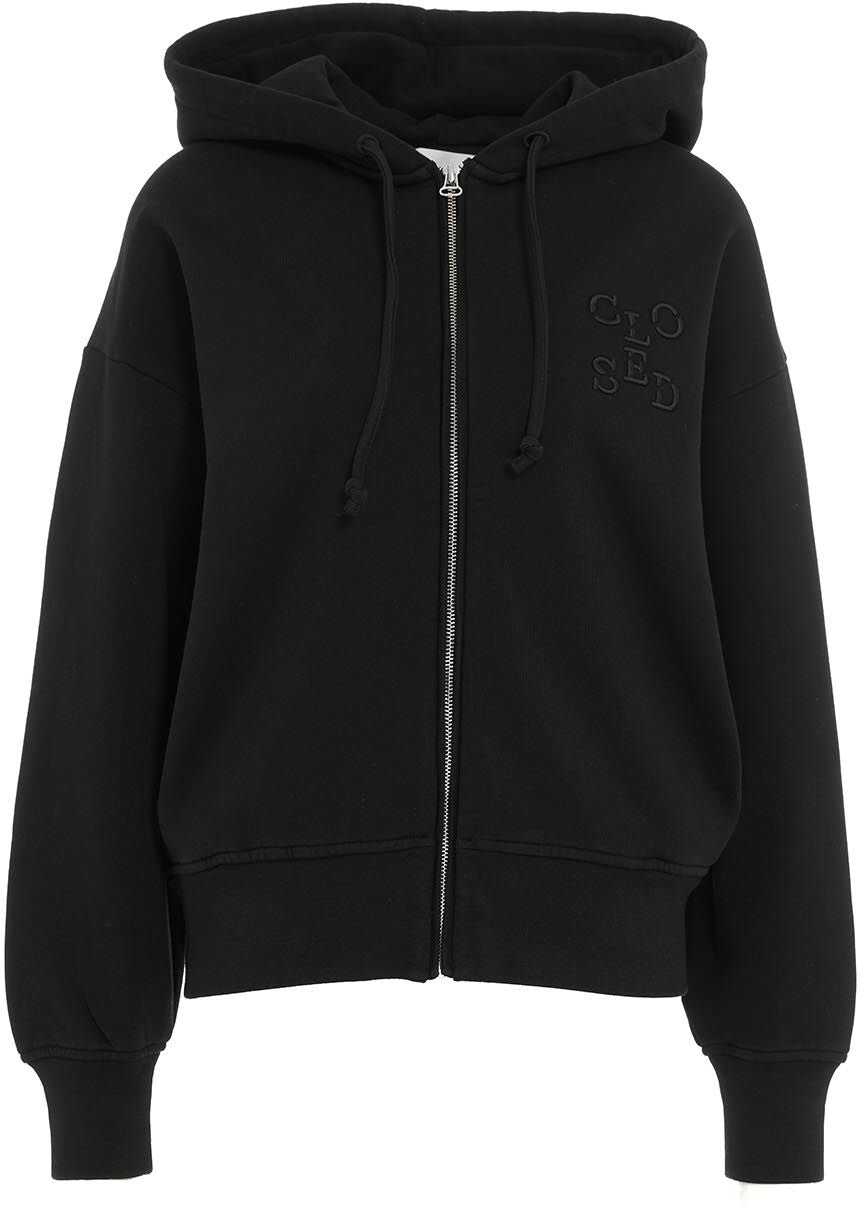 CLOSED Hoodie with embroidered logo Black