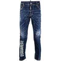 Blugi drepti Distressed Tidy Baker Denims With Dark Wash 17Cm Barbati