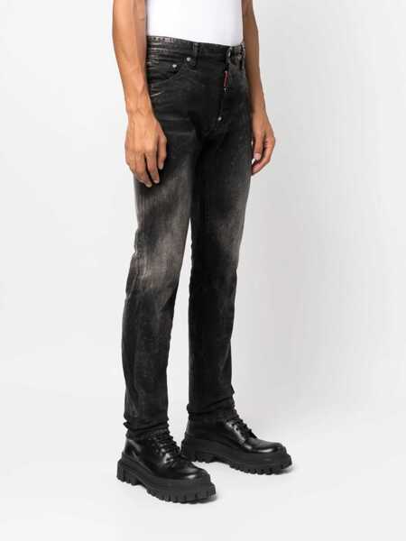 Blugi drepti DSQUARED2 Gradient Effect Cool Guy Denims 18Cm Black Barbati (BM 12354615) 3