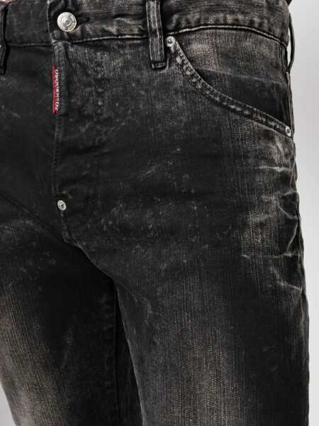 Blugi drepti DSQUARED2 Gradient Effect Cool Guy Denims 18Cm Black Barbati (BM 12354615) 5
