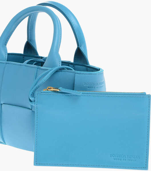 Genti de mana Bottega Veneta Braided Leather Arco Tote Bag With Removable Shoulder Strap Blue Femei (BM 12354663) 4
