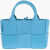 Bottega Veneta Braided Leather Arco Tote Bag With Removable Shoulder Strap Blue